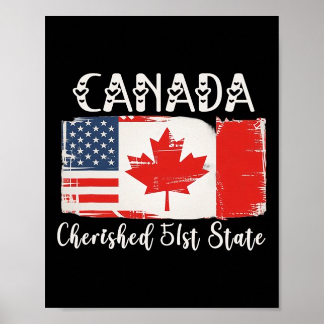 Affiche Canada 51e État Trump Canada États-Unis Funny 1 (Devant)