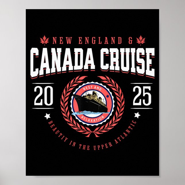 Affiche Canada Cruise New England Cruise Vacation Souvenir (Devant)