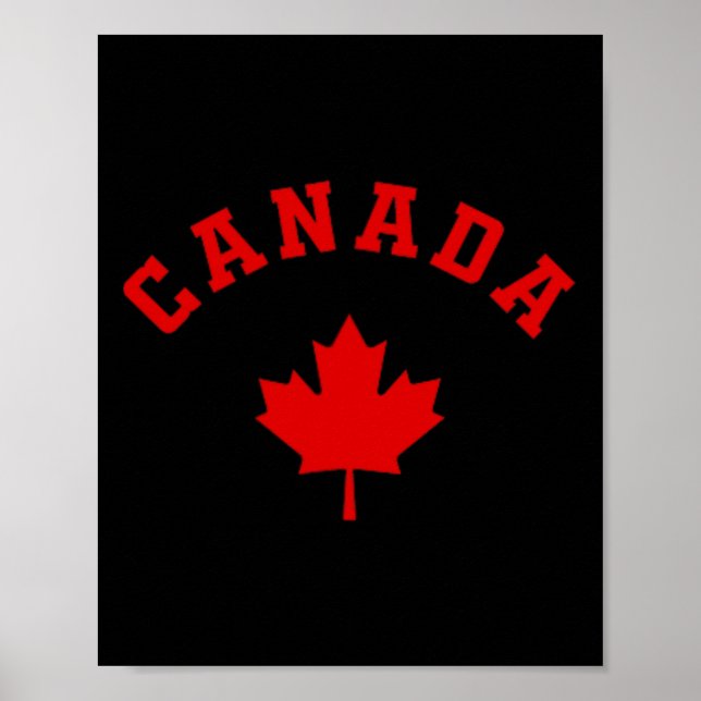 Affiche Canada Drapeau Canadien Logo Feuille d'Érable Rand (Devant)