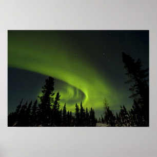 Affiche Canada, Manitoba. View of aurora borealis and