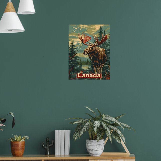 Affiche Canada Moose Vintage (Salon 1)