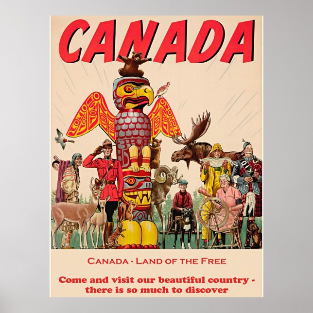 Affiche Canada - Pays des Libres (Devant)