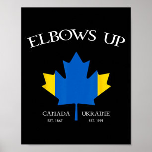 Affiche Canada soutient l'Ukraine coudes au corps carte d'