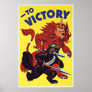 Affiche Canada - vers la victoire Art de propagand