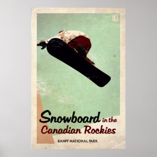 Affiche Canadian Rockies - Vintage Effect