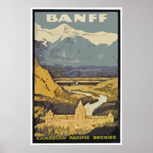 Affiche Canadien les Rocheuses de Banff d'affiche de