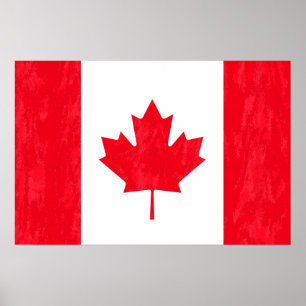 Affiche CANADIENNE sur DRAPEAU