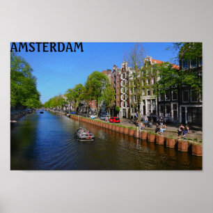 Affiche Canal d'Amsterdam