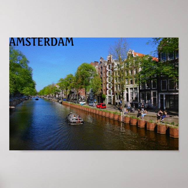 Affiche Canal d'Amsterdam (Devant)