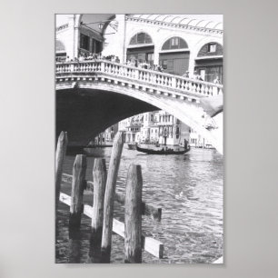 Affiche Canal grand de Venise Italie de pont de Rialto