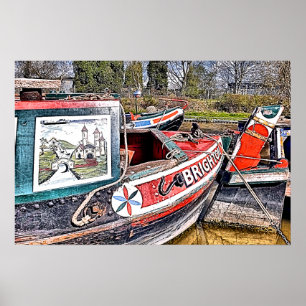 AFFICHE CANAL NARROWBOATS