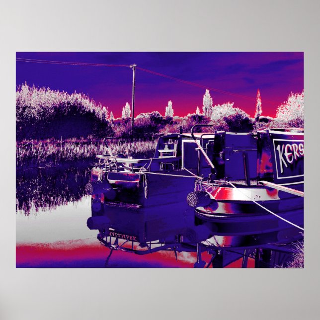 AFFICHE CANAL NARROWBOATS (Devant)