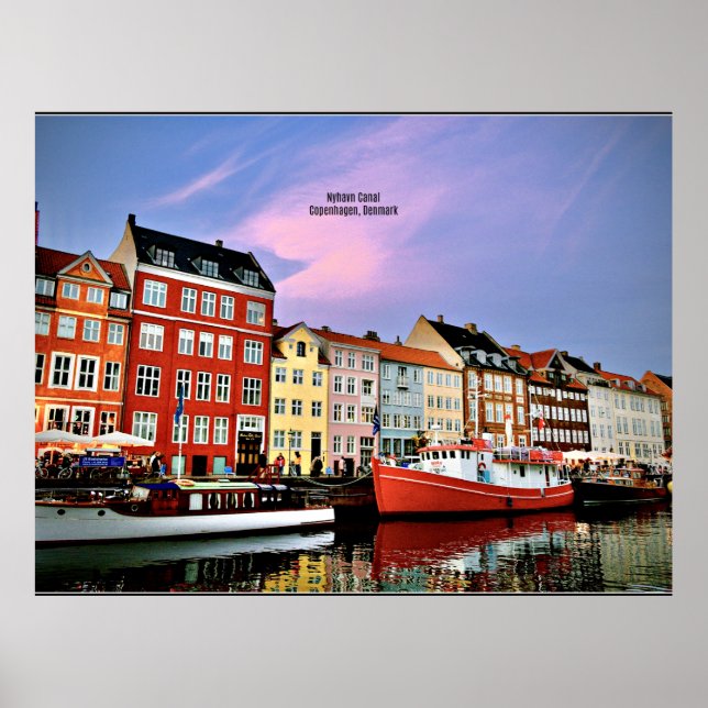 Affiche Canal Nyhavn, Copenhague, Danemark (Devant)