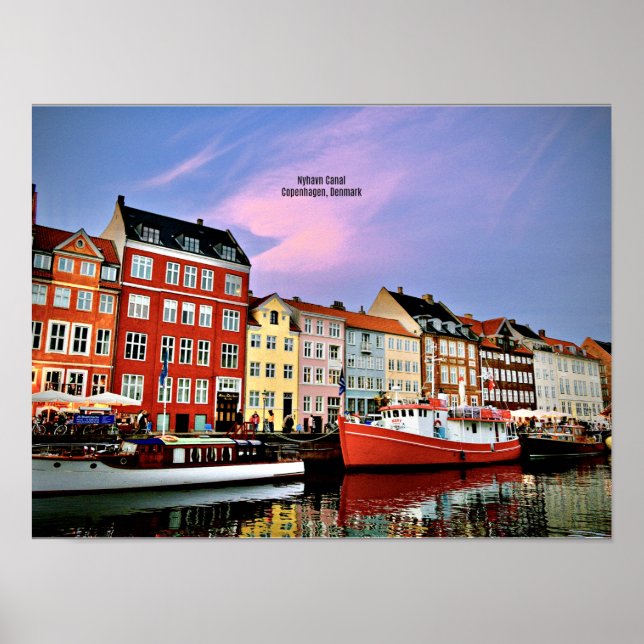 Affiche Canal Nyhavn, Copenhague, Danemark (Devant)