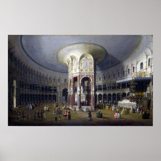 Affiche Canaletto Londres Intérieur de la Rotonde (Devant)