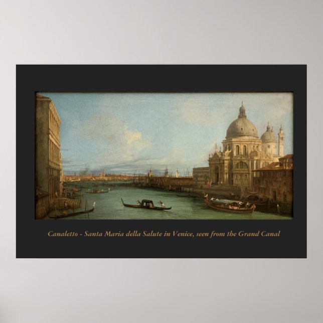 Affiche Canaletto peinture - Venise, Grand Canal (Devant)