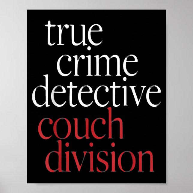 Affiche Canapé de détective de crime réel Di  (Devant)