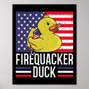 Affiche Canard 4 juillet Firequacker Independe