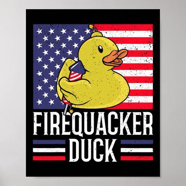 Affiche Canard 4 juillet Firequacker Independe (Devant)