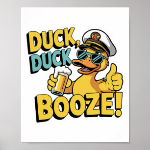 Affiche Canard Canard Booze Drôle Croisière Famille Croisi