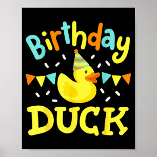 Affiche Canard d'anniversaire Enfants Filles Garçons Canar