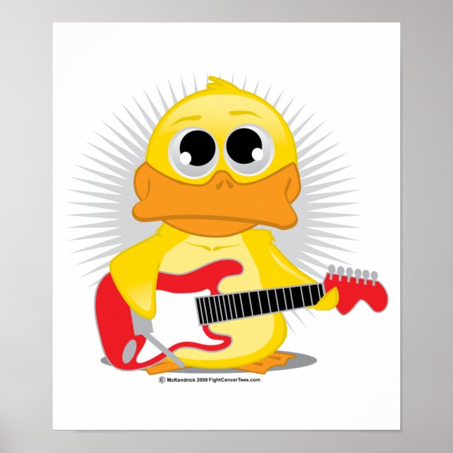 Affiche Canard de guitare électrique (Devant)