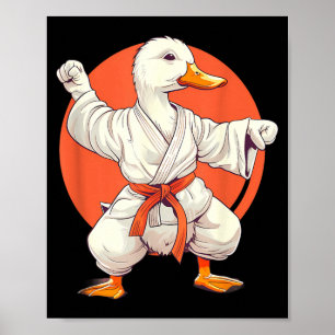 Affiche Canard de Judo Taekwondo Canard Arts Martiaux Kung