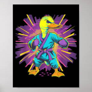 Affiche Canard de Kung Fu Arts Martiaux Judo Canard Mma Ta