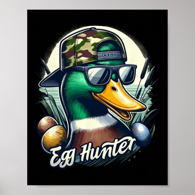 Affiche Canard De Pâques Mallard La Chasse Est Sur Le Camo (Devant)