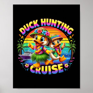 Affiche Canard de vacances en bateau d'été Cruise Hunter e