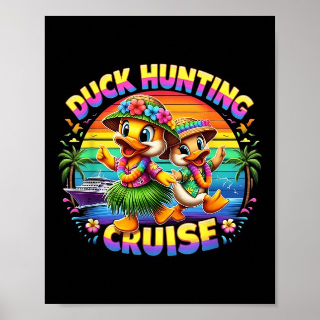 Affiche Canard de vacances en bateau d'été Cruise Hunter e (Devant)