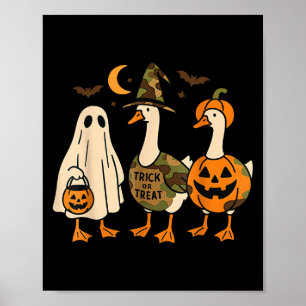 Affiche Canard drôle Canard Boo Costume d'Halloween Canard