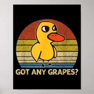 Affiche Canard Drôle T'as des Thunes Graphique Humour d'Ét