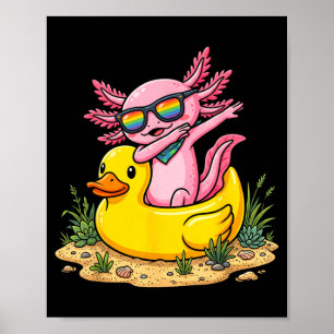 Affiche Canard en caoutchouc Axolotl Dabant Vacances d'été