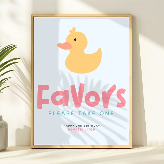 Affiche Canard en caoutchouc de fête d'été pour filles Fav (Créateur téléchargé)