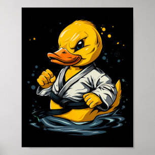 Affiche Canard en caoutchouc de Taekwondo kickboxing anima