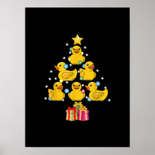 Affiche Canard en caoutchouc Noël Arbre canard canard Noël