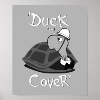 Affiche Canard et couverture - Attaque nucléaire Vintage