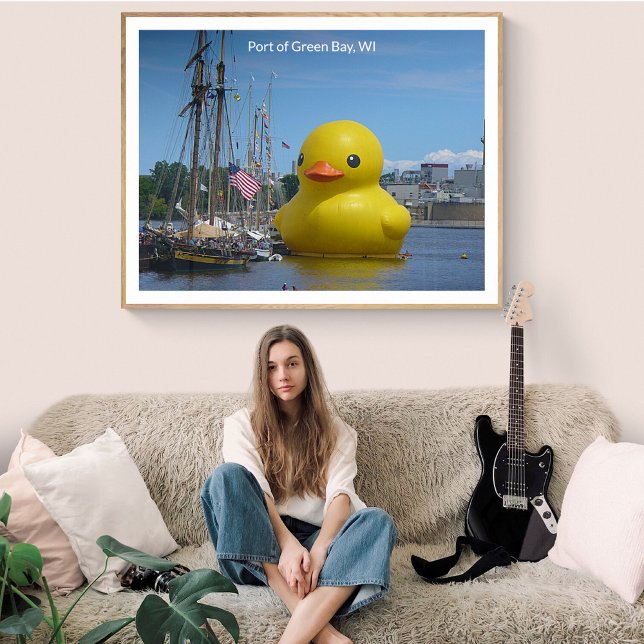 Affiche Canard géant en caoutchouc au port de Green Bay, W (Créateur téléchargé)