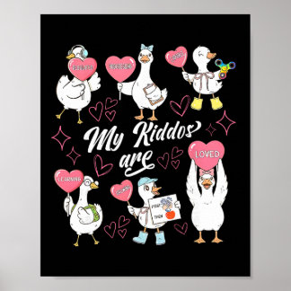 Affiche Canard idiot rétro Saint-Valentin A Analyse du com