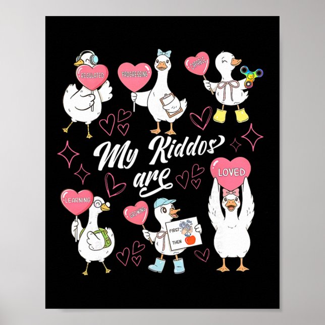 Affiche Canard idiot rétro Saint-Valentin A Analyse du com (Devant)