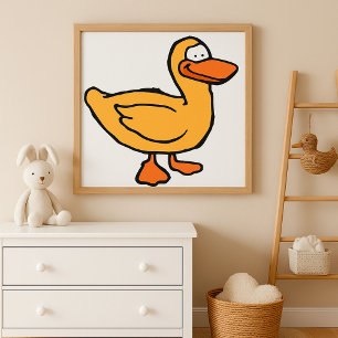 Affiche Canard jaune