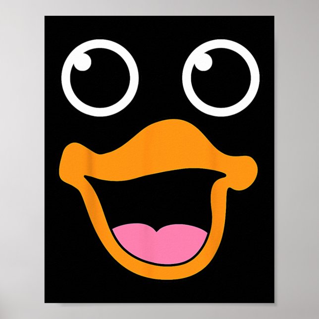 Affiche Canard Jaune Visage Halloween Costume animal pour  (Devant)