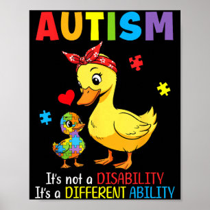 Affiche Canard mère prise de conscience de l'autisme capac