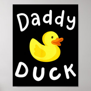 Affiche Canard Papa Anniversaire Canard en Caoutchouc Amou
