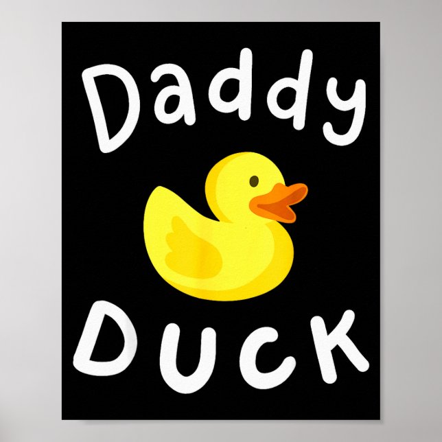 Affiche Canard Papa Anniversaire Canard en Caoutchouc Amou (Devant)