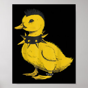 Affiche Canard rockeur punk metal rock and roll musique to