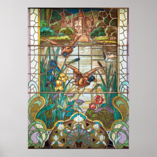 Affiche Canards colverts en verre