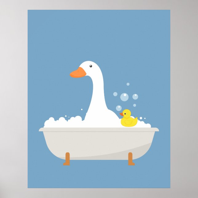 Affiche Canards dans la baignoire (Devant)