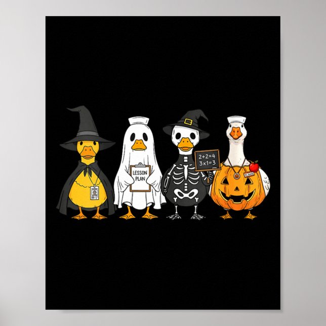 Affiche Canards d'Halloween pour femmes  (Devant)